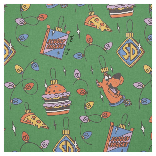 Tissu Scooby-Doo Holiday Snack Lights Pattern (Échantillon)