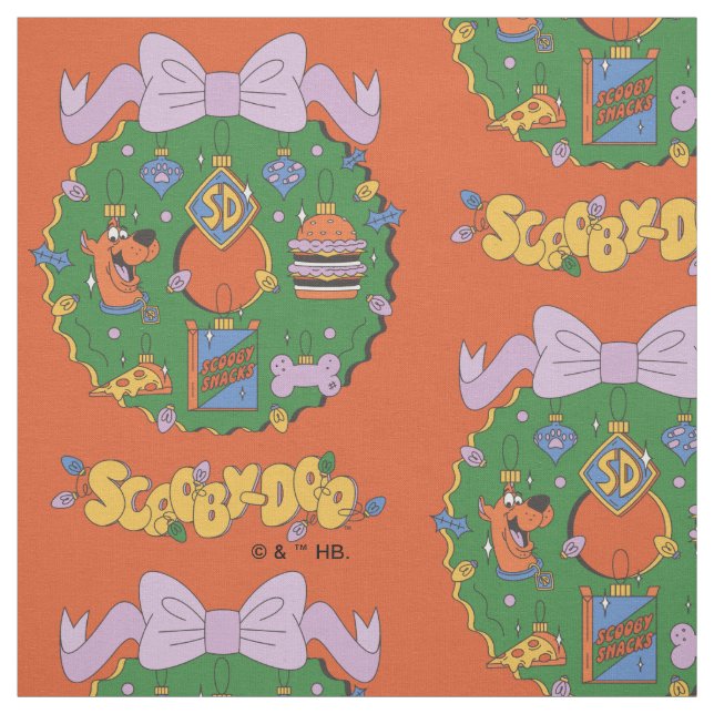 Tissu Scooby-Doo Holiday Snack Wreath Graphic (Échantillon)