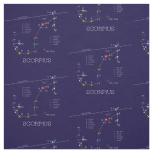 Tissu Scorpie Constellation Zodiaque
