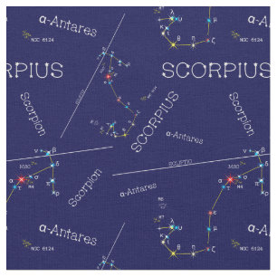 Tissu Scorpie Constellation Zodiaque