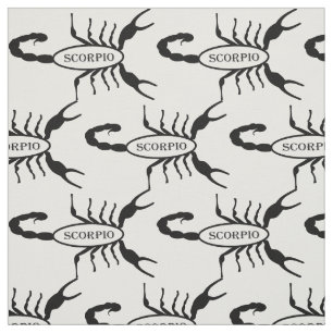 Tissu Scorpio noir Scorpion étoile
