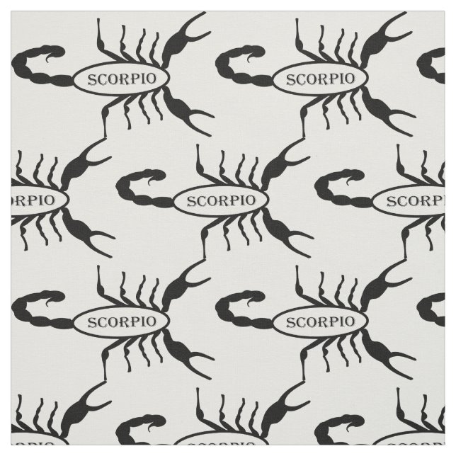 Tissu Scorpio noir Scorpion étoile (Échantillon)