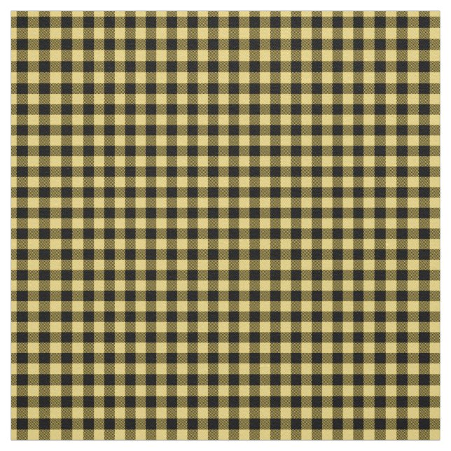 Tissu Scotland traditionnel plaid jaune et noir (Échantillon)