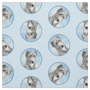 Tissu Scottish Deerhound Peinture Grey Original Chien Ar