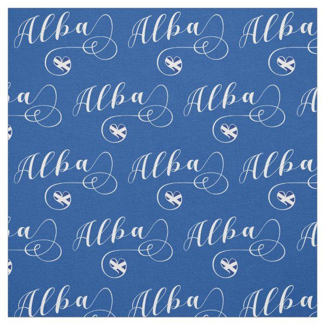 Tissu Scottish Flag Heart, Alba, Scots Gaelic (Échantillon)