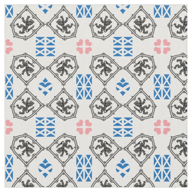 Tissu Scottish Flag & Lion Hearts, mode écossaise IND (Fermer)