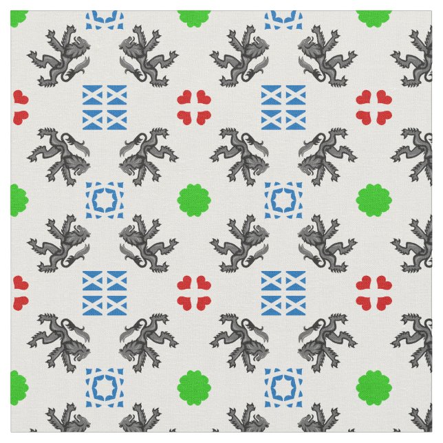 Tissu Scottish Flag & Lion Hearts, mode écossaise WGL (Fermer)