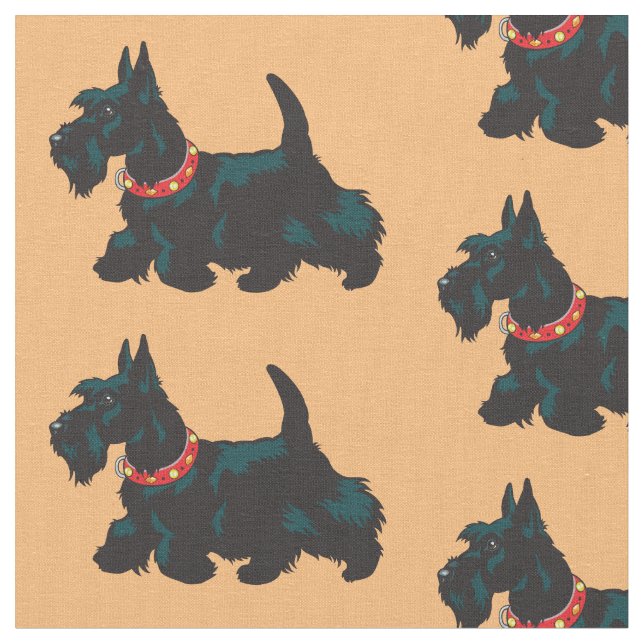 Tissu scottish terrier (Fermer)