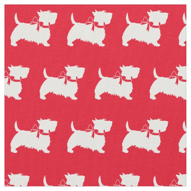 Tissu Scotty Scottie Dog Scotty Red (Fermer)