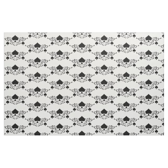 Tissu Scroll de style tatouage Black Spades Thunder_Cove (Fat Quarter)