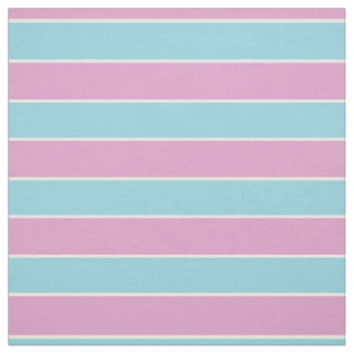 Tissu Sea foam green/blue with pink/white stripes