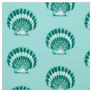 Tissu Sea Shell - Turquoise et Aqua