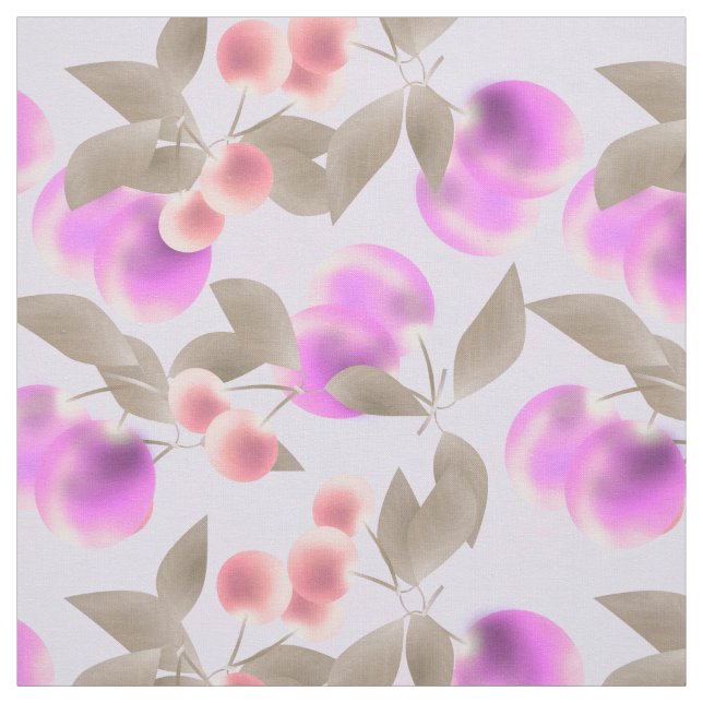 Tissu Seamless light plum fruits purple berries cherry p (Échantillon)