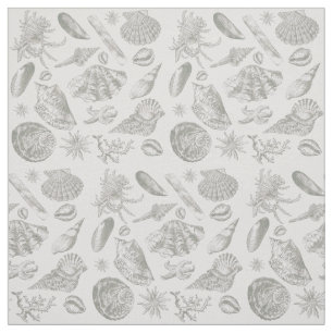 Tissu Seashell Soft Antique Art Beach Shops