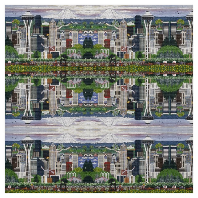 Tissu Seattle ~ The Emerald City (Échantillon)