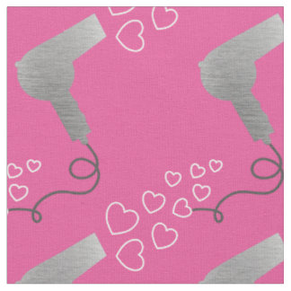 Tissu Sèche-cheveux Coiffeur Styliste Toile rose