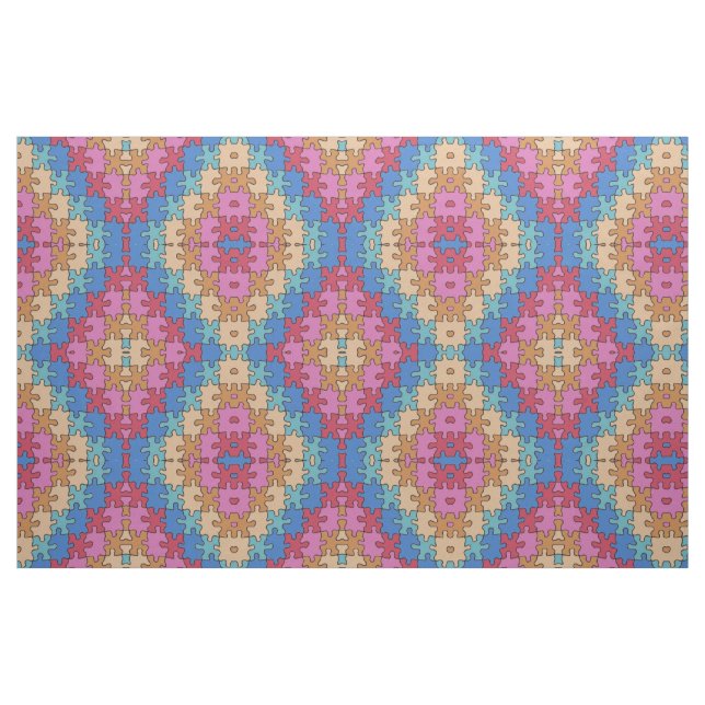 Tissu Sensibilisation à l'autisme - Rose Bleu - Pièces d (Fat Quarter)