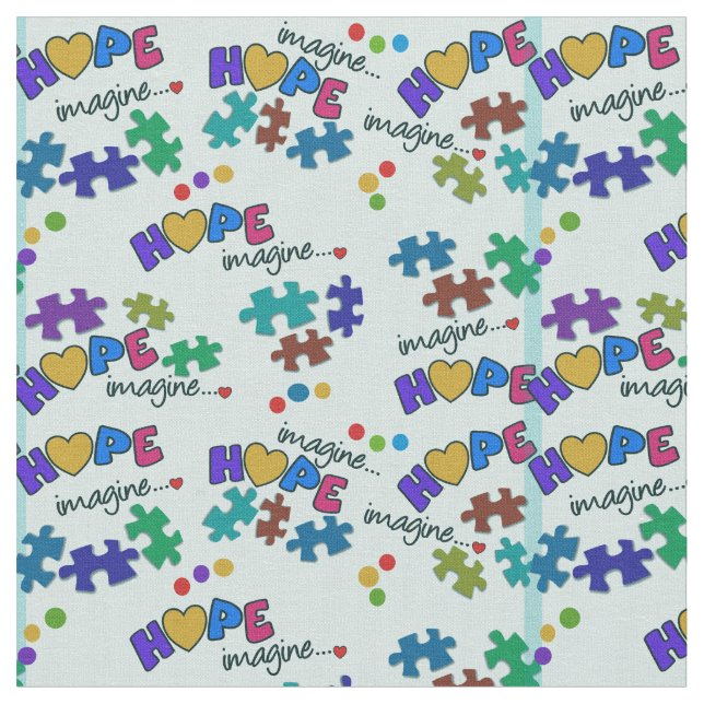 Tissu Sensibilisation sur l'autisme Hope (Fermer)