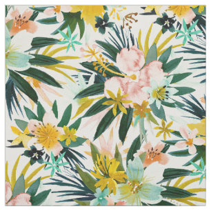 Tissu SENTIMENTS SAUVAGES Hibiscus tropical Floral