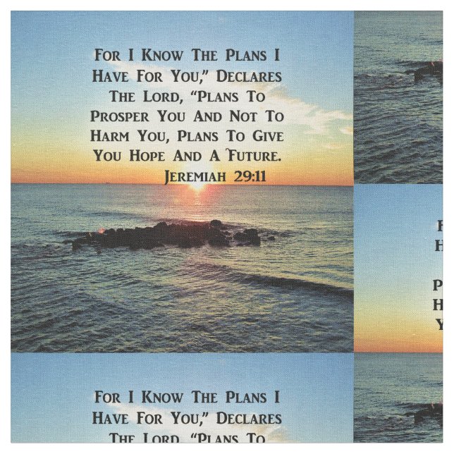 TISSU SERENE SUNRISE JEREMIAH 29:11 CONCEPTION DE LA SCR (Fermer)