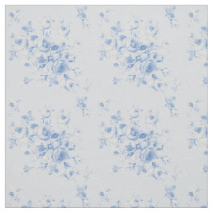 Tissu Sergé de coton de myrtille de roses d'été d'Emi