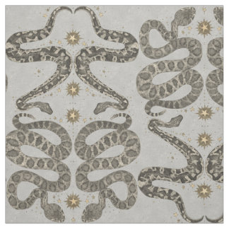 Tissu serpent céleste argenté