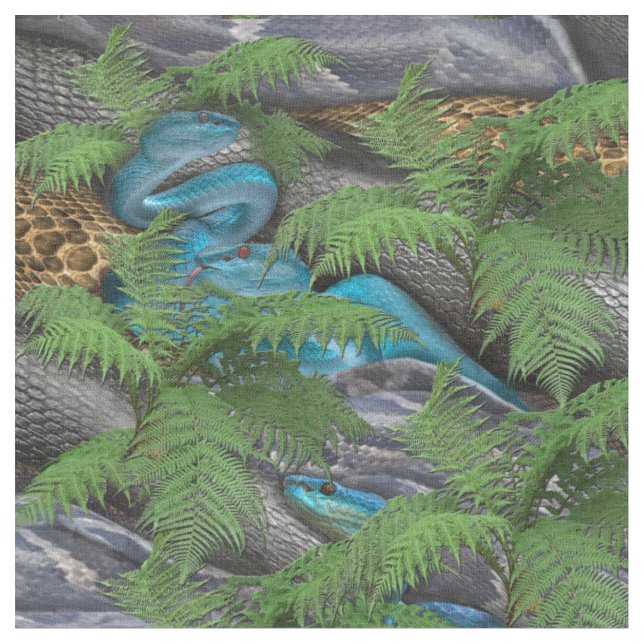 Tissu Serpents doux et sournois (Fermer)