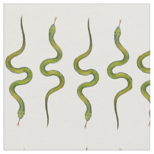 Tissu Serpents écallieux rampants de vert tiré par la