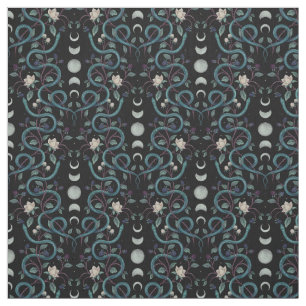 Tissu Serpents en phase lunaire