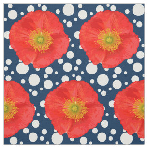 Tissu Seulement une fleur de pavot + votre backgr. et