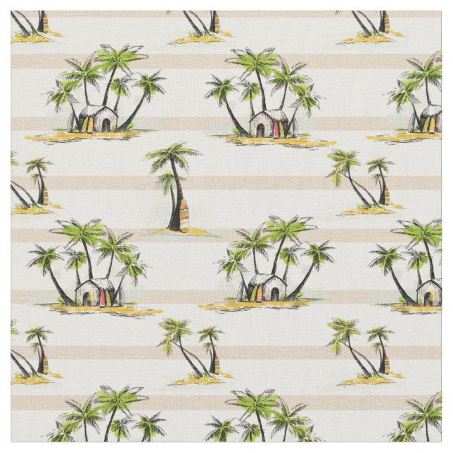 Tissu Shack tropical et paumes (Fermer)