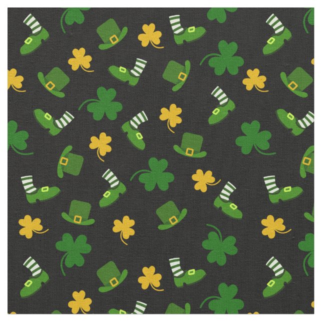Tissu Shamrock de la Saint-Patrick Motif de Clover (Fermer)