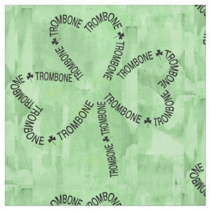 Tissu Shamrock de texte Trombone