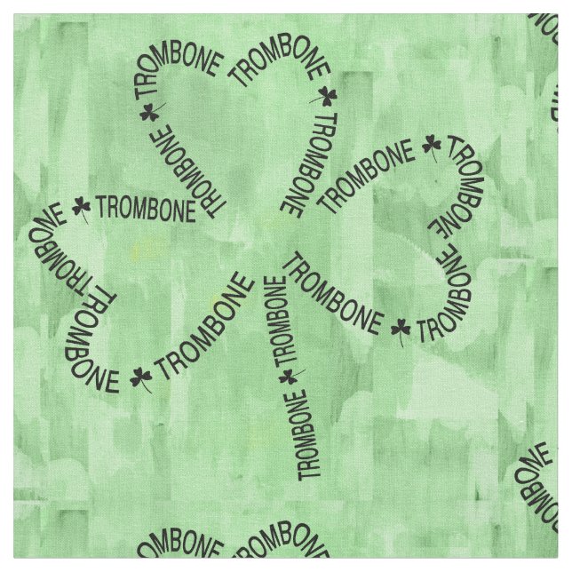 Tissu Shamrock de texte Trombone (Fermer)