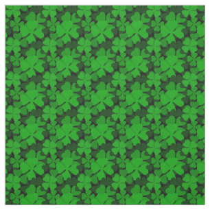 Tissu Shamrock irlandais, 4 feuilles de trèfle, vert ir