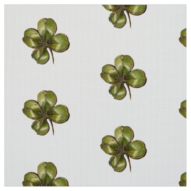 TISSU SHAMROCK IRLANDAIS VERT DU JOUR DE ST PATRICK (Échantillon)