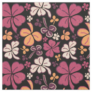 Tissu Shamrock Motif de Clover rouge Saint Patrick`s Day