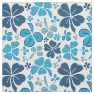 Tissu Shamrock Motif de trèfle bleu Saint Patrick`s Day