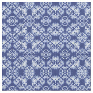 Tissu Shibori Indigo Blue Tie Dye Motif Abstrait