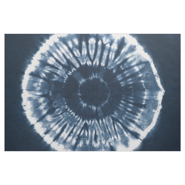 Tissu Shibori main-teint moderne de bleu d'indigo (Yard)