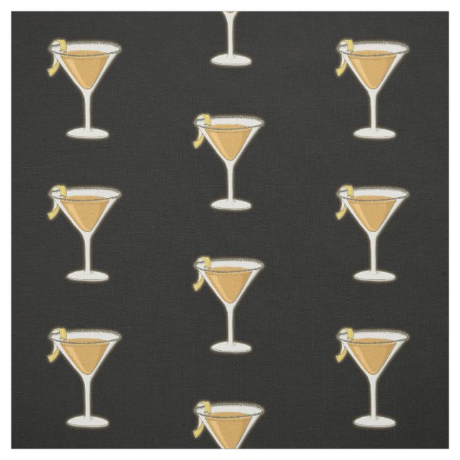Tissu Sidecar Cocktail Motif (Échantillon)