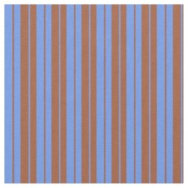 Tissu Sienna & Cornflower Blue Linked/Striped Motif (Fermer)