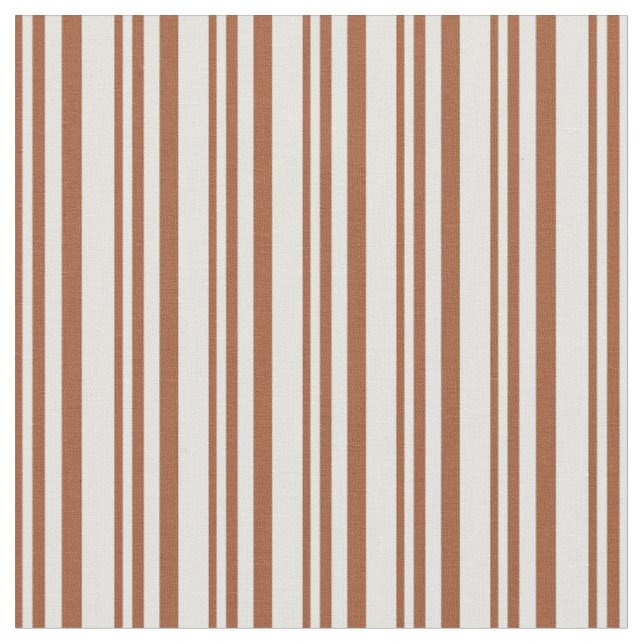 Tissu Sienne et Cyan clair Motif des rayures (Fermer)