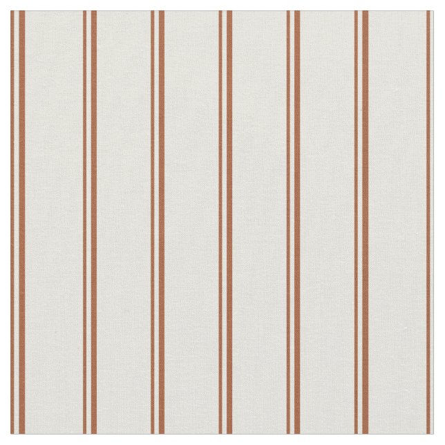 Tissu Sienne et Motif beige à rayures (Fermer)