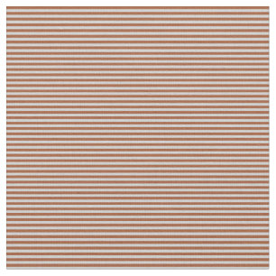 Tissu Sienne et rayures gris clair