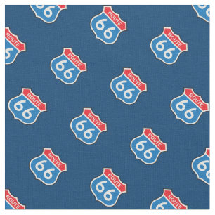 Tissu Signaux de la route Vintage 66