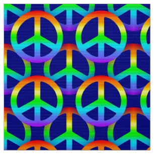 Tissu Signe de paix d'arc-en-ciel