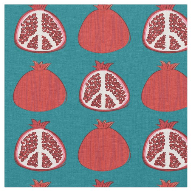 Tissu Signes de Paix aux Fruits de Grenade (Fermer)