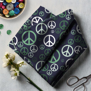 Tissu Signes de paix éparpillés Green ID1075