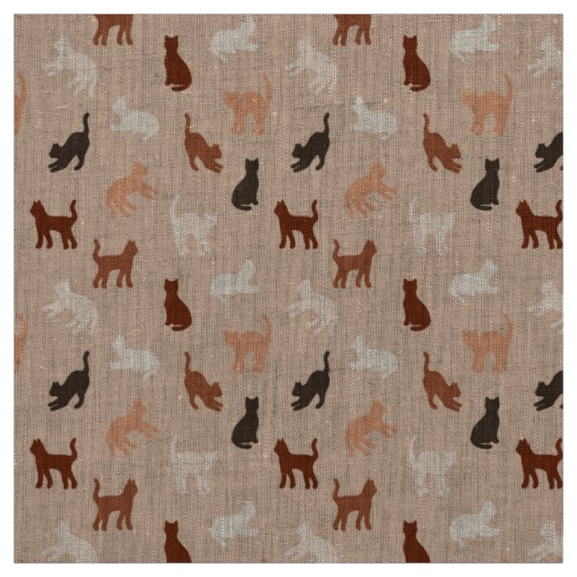 Tissu Silhouette de chat (Échantillon)